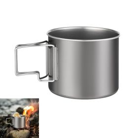 Portable Cup with Foldable Handle for Outdoor Camping Hiking