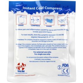 4" x 5" Urgent First Aid Instant Cold Compress, 1 Each